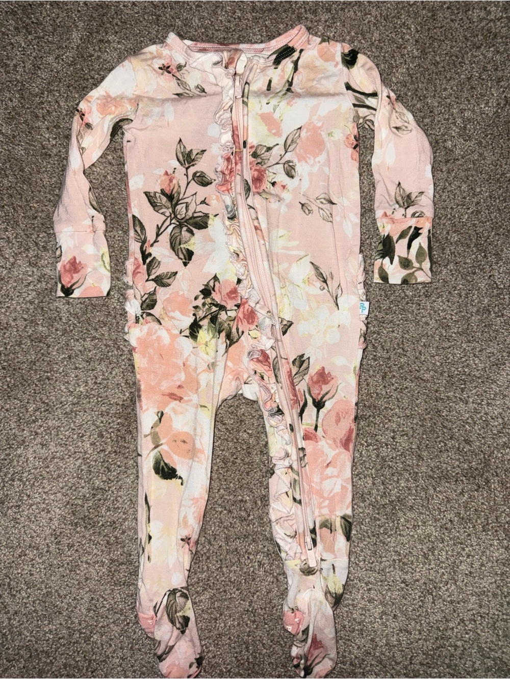 Girls Floral Pink posh peanut bamboo sleeper! 3/6 months!🥹